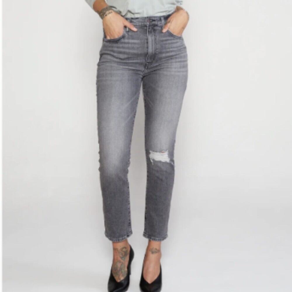 Etica Scarlet Mid Rise Slim Jean Gray Size 29 NWT